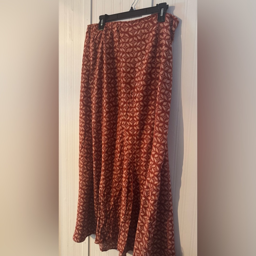 Maurices | Chic Geometric orange Maxi Skirt | Large